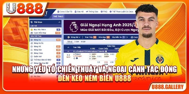 Những yếu tố chiến thuật và ngoại cảnh tác động đến kèo ném biên U888